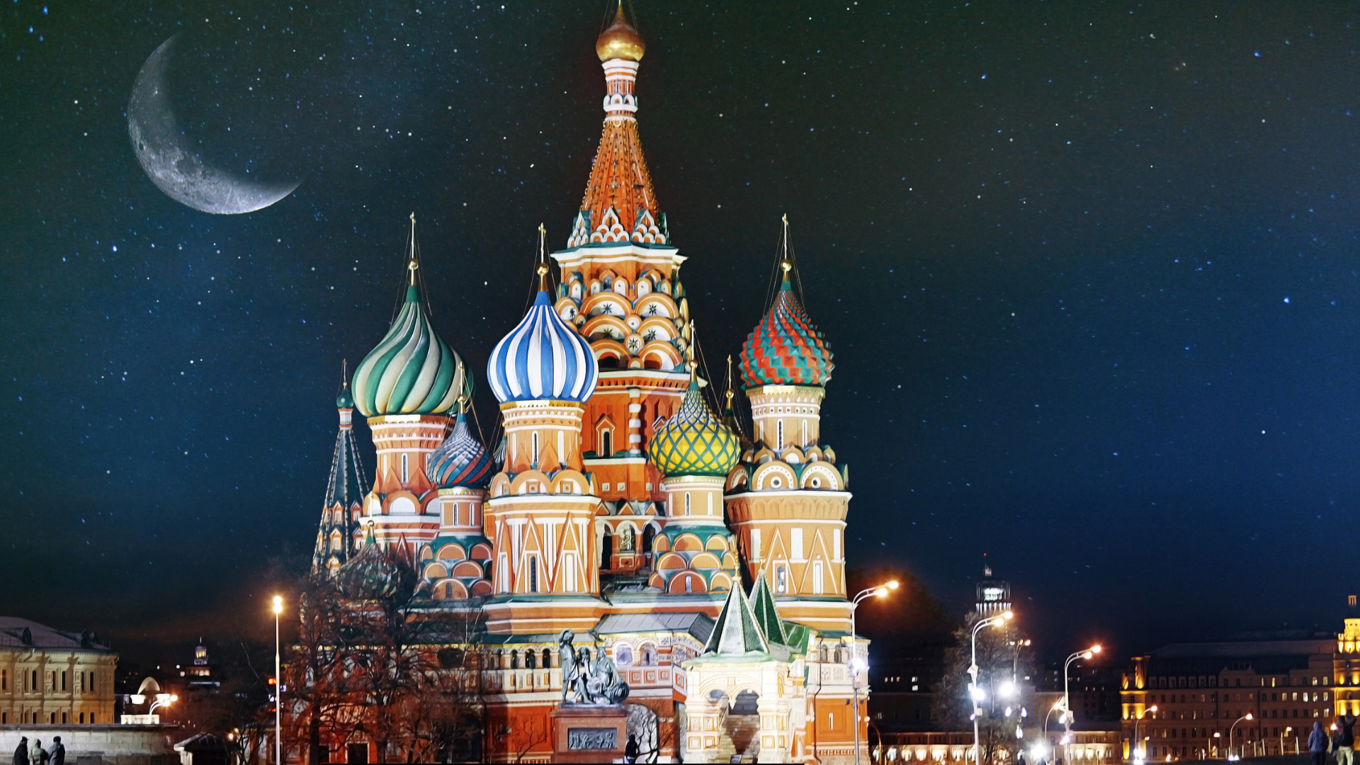 St. Basil Cathedral, Moscow Kremlin, Night